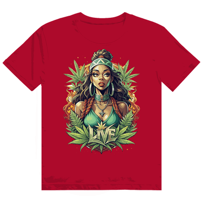 Heavy Cotton T-Shirt - Live Weed Art | Division420®