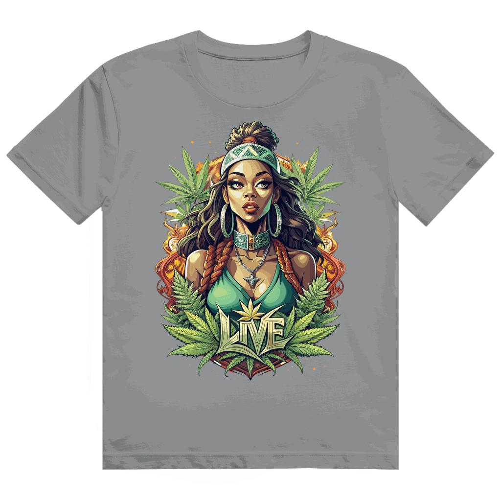 Heavy Cotton T-Shirt - Live Weed Art | Division420®