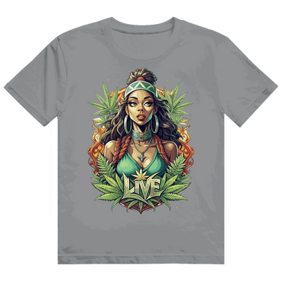 Heavy Cotton T-Shirt - Live Weed Art | Division420®