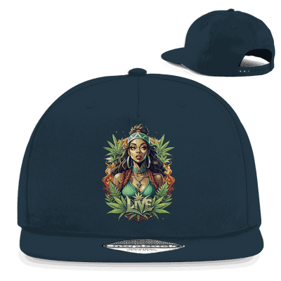 Snapback Rapper Cap - Live Weed Art | Division420®