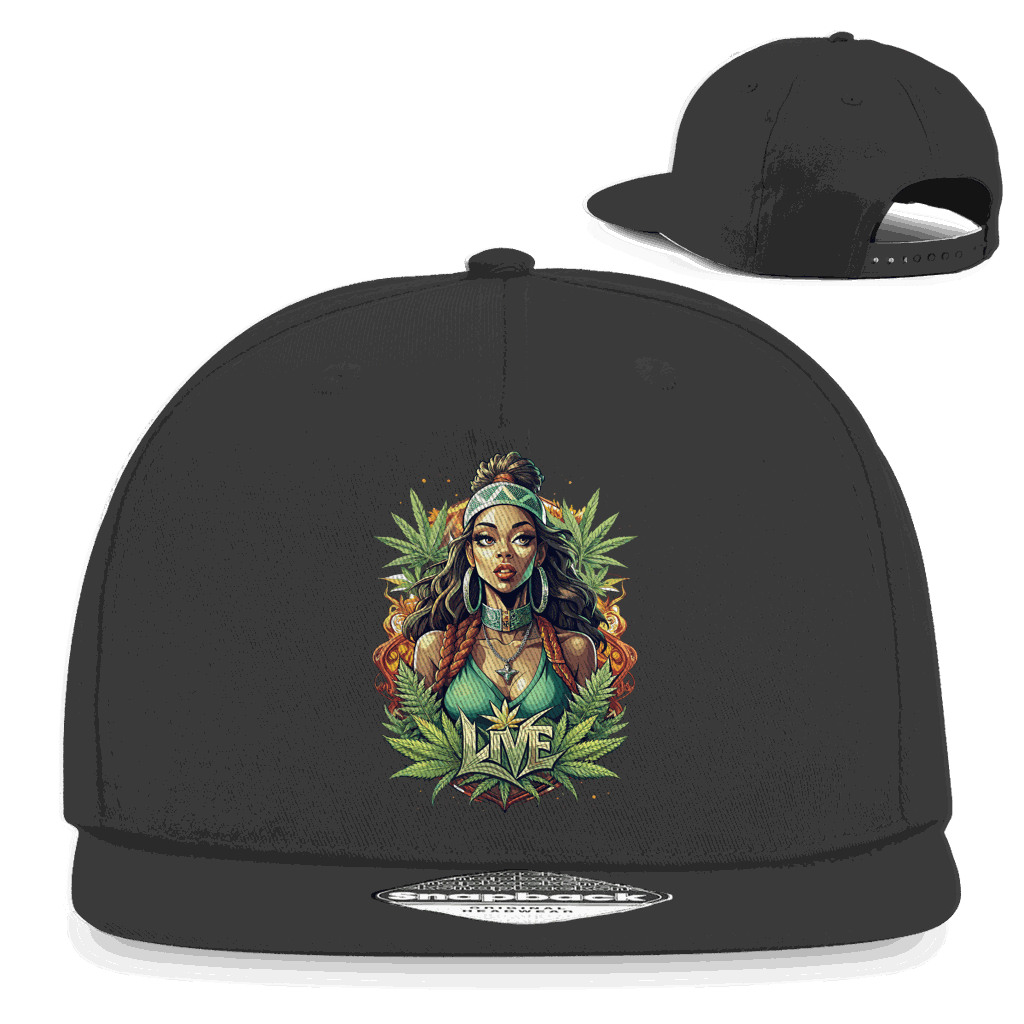 Snapback Rapper Cap - Live Weed Art | Division420®