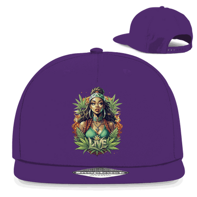 Snapback Rapper Cap - Live Weed Art | Division420®