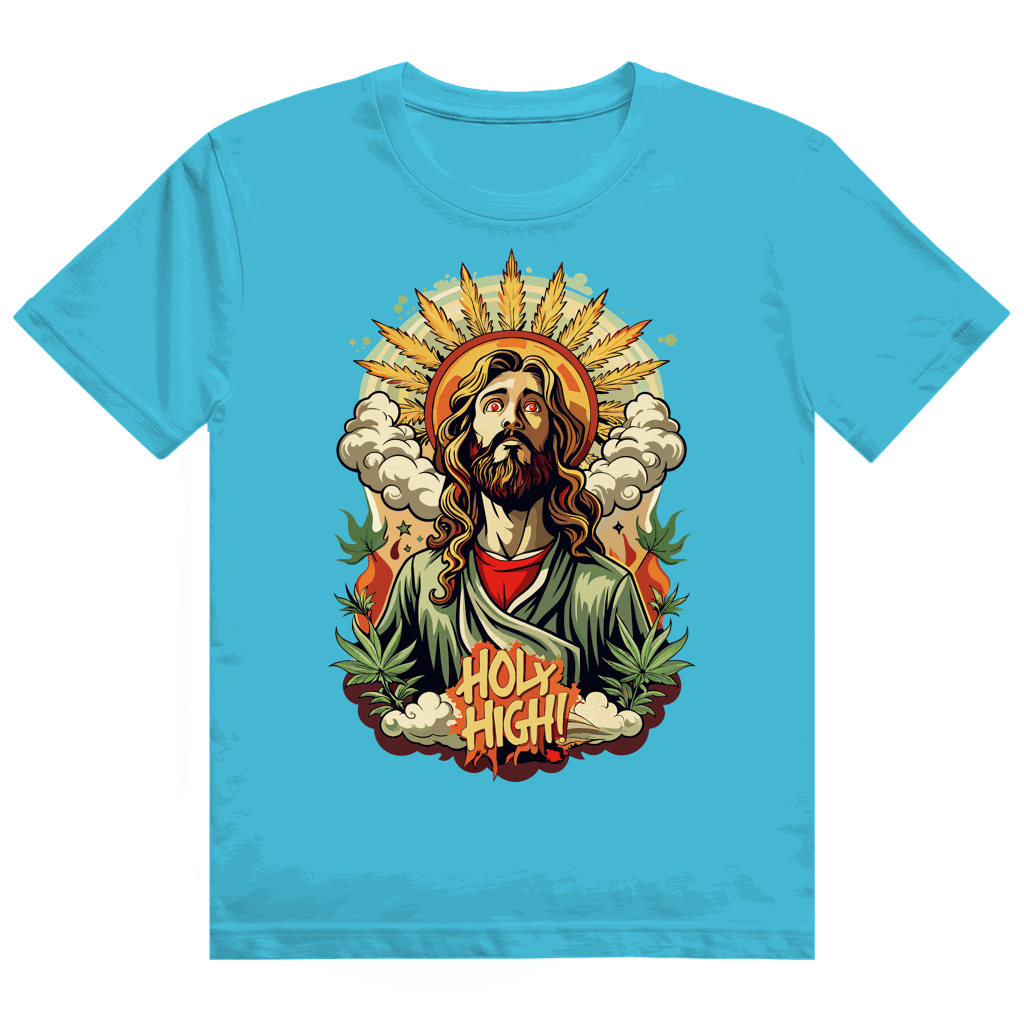Division420 Heavy Cotton T-Shirt Oh Holy High unisex aus 100% Baumwolle, nachhaltiger Streetstyle, komfortabler Tubular Fit
