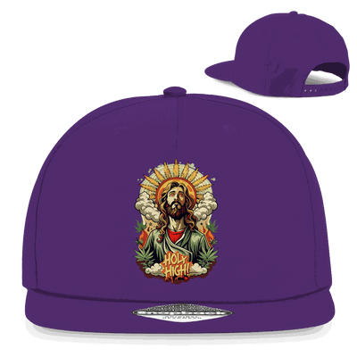 Division420 Snapback Cap in Schwarz mit flachem Schirm und Retro-Snapback-Verschluss