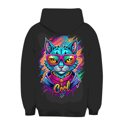 Unisex Oversize Hoodie von Division420 mit Cat Cool Design und nachhaltiger Baumwollmischung