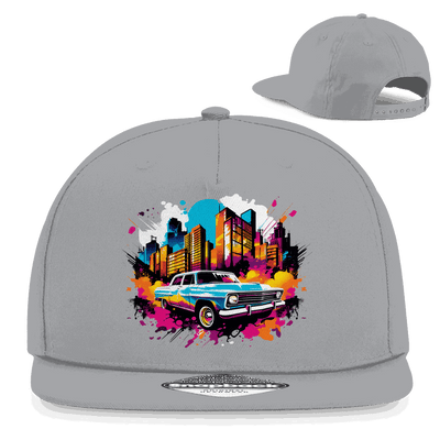 Division420 Snapback Rapper Cap Urban Car aus Baumwoll-Twill mit flachem Schirm und Retro-Snapbackverschluss