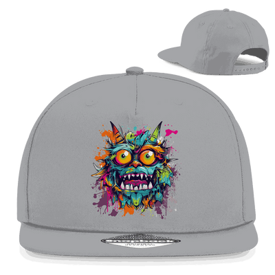 Division420 Snapback Rapper Cap Psycho aus Baumwoll-Twill mit flachem Schirm und klassischem 5-Panel Design