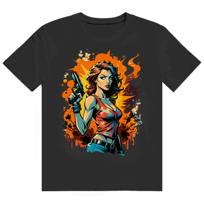 Größentabelle für Heavy Cotton T-Shirt von Division420 mit Bad Girl Design