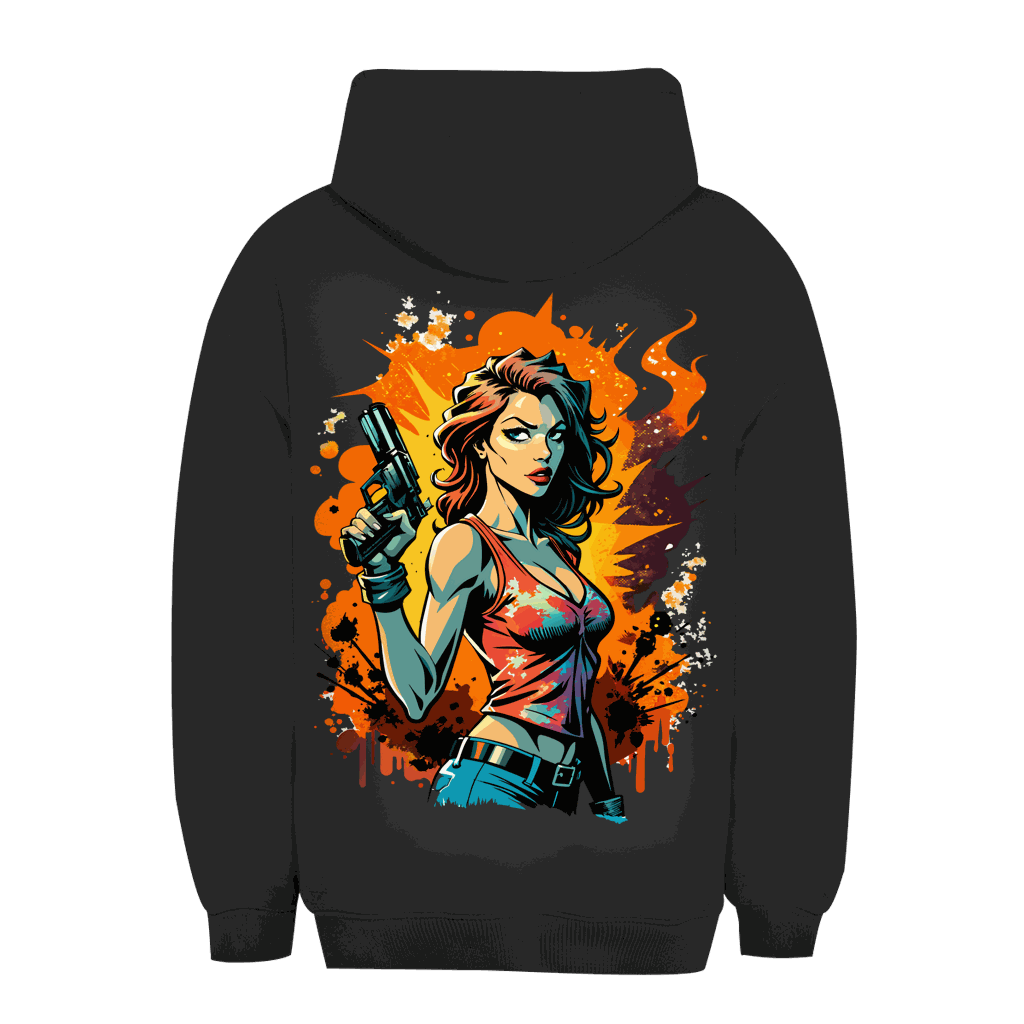 Unisex Oversize Hoodie von Division420 in Schwarz mit Kapuze und Kängurutasche für urbanen Stil