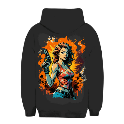 Unisex Oversize Hoodie von Division420 in Schwarz mit Kapuze und Kängurutasche für urbanen Stil