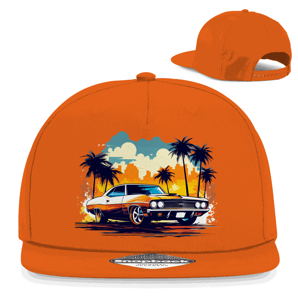 Division420 Snapback Cap Car Maniac aus Baumwoll-Twill mit flachem Schirm und Retro-Snapbackverschluss