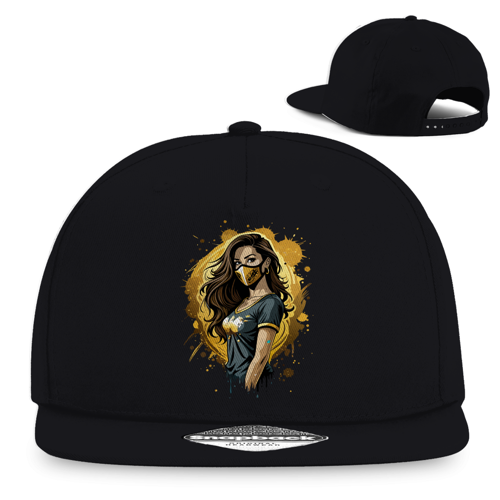Division420 Snapback Cap Strange Girl aus Baumwoll-Twill mit flachem Schirm und Retro-Snapbackverschluss