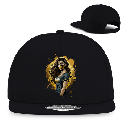 Division420 Snapback Cap Strange Girl aus Baumwoll-Twill mit flachem Schirm und Retro-Snapbackverschluss