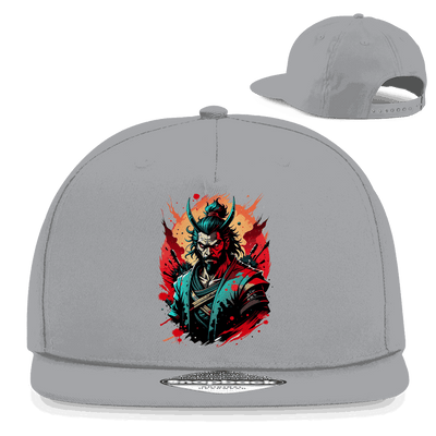 Division420 Snapback Cap Samurai aus Baumwoll-Twill mit flachem Schirm und Retro Snapback-Verschluss
