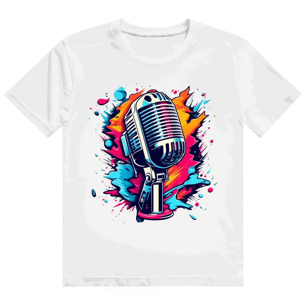 Heavy Cotton T-Shirt - Mic Art Print | Division420®