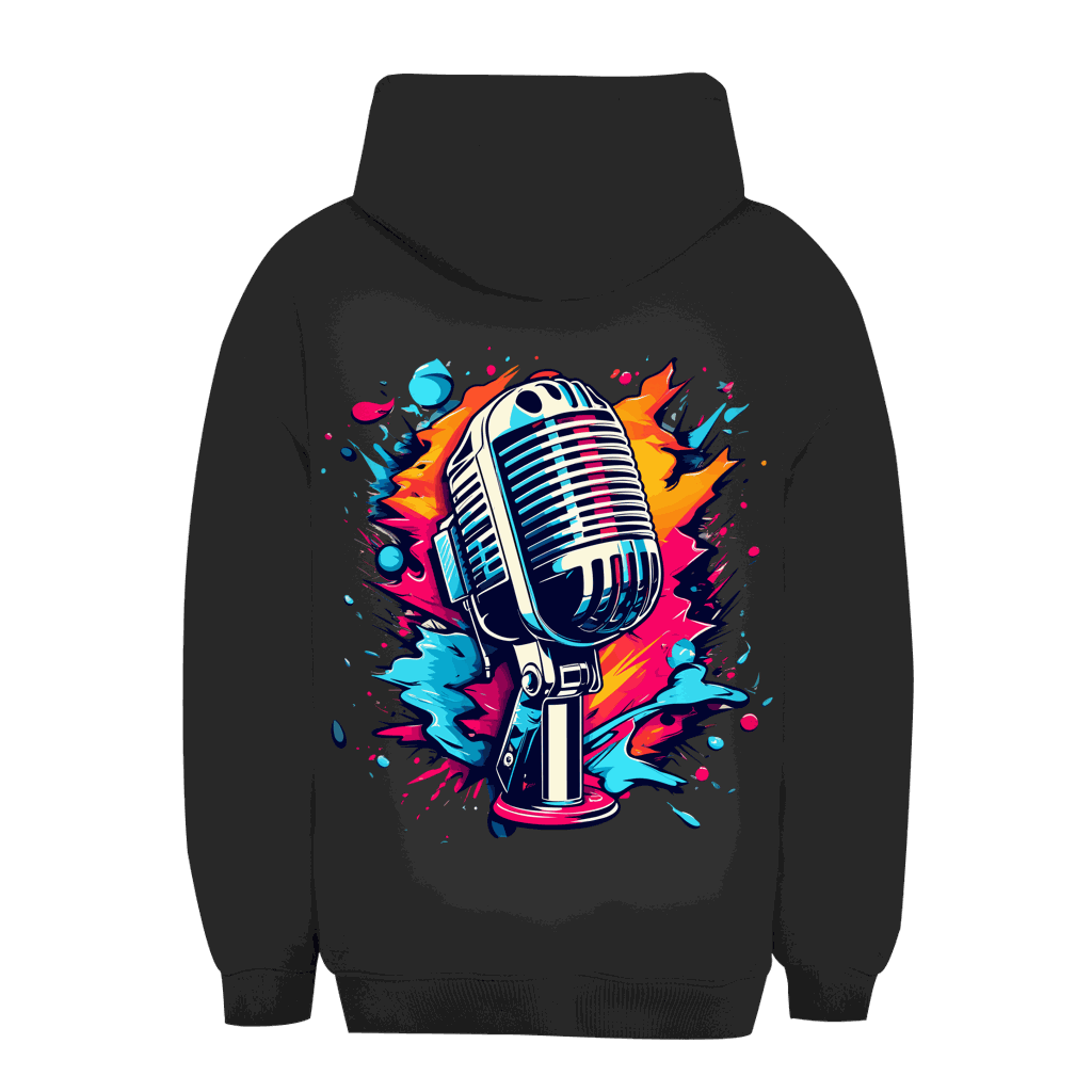 Unisex Oversize Hoodie mit Mic Art Print von Division420, urbaner Stil, komfortabel und nachhaltig