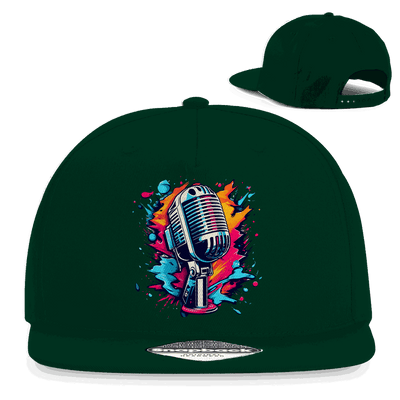 Snapback Rapper Cap - Mic Art Print | Division420®