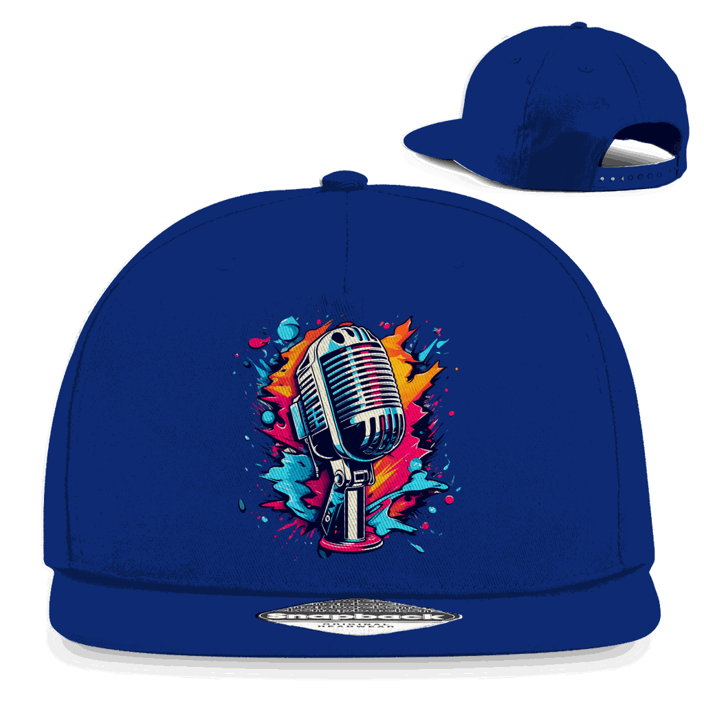 Snapback Rapper Cap - Mic Art Print | Division420®