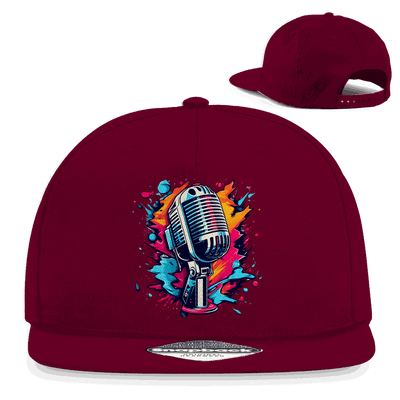 Snapback Rapper Cap - Mic Art Print | Division420®