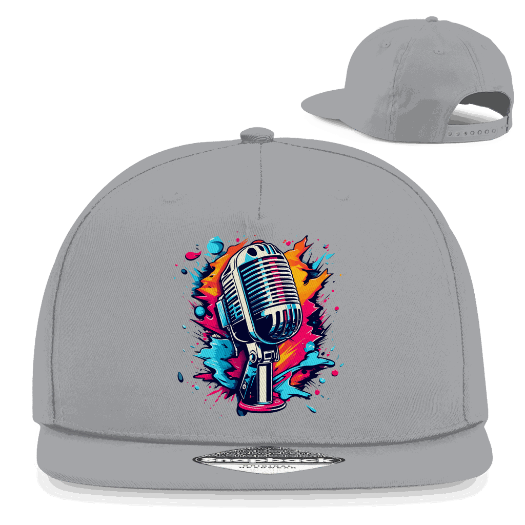 Snapback Rapper Cap - Mic Art Print | Division420®