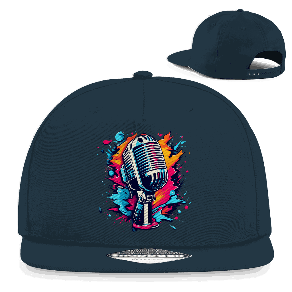 Snapback Rapper Cap - Mic Art Print | Division420®