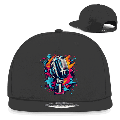 Snapback Rapper Cap - Mic Art Print | Division420®