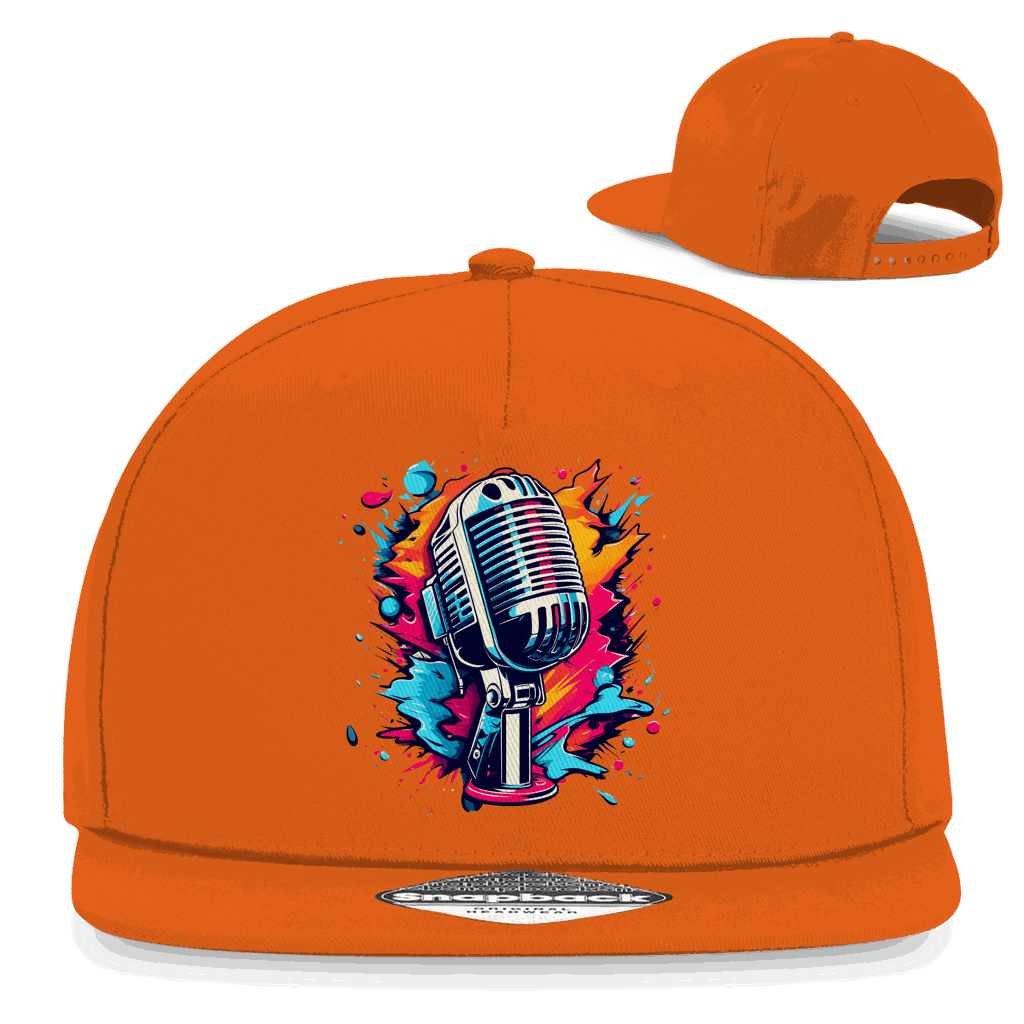 Snapback Rapper Cap - Mic Art Print | Division420®