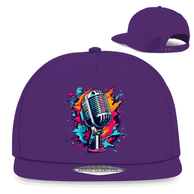 Snapback Rapper Cap - Mic Art Print | Division420®