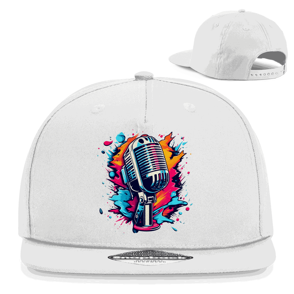 Snapback Rapper Cap - Mic Art Print | Division420®
