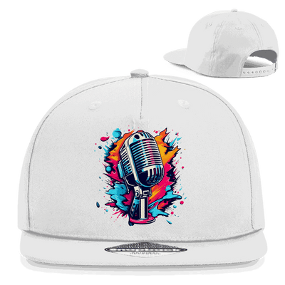 Snapback Rapper Cap - Mic Art Print | Division420®