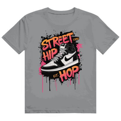 Division420 Heavy Cotton T-Shirt mit Street Hip Hop Art Print in modernem Tubular Fit aus nachhaltiger Baumwolle