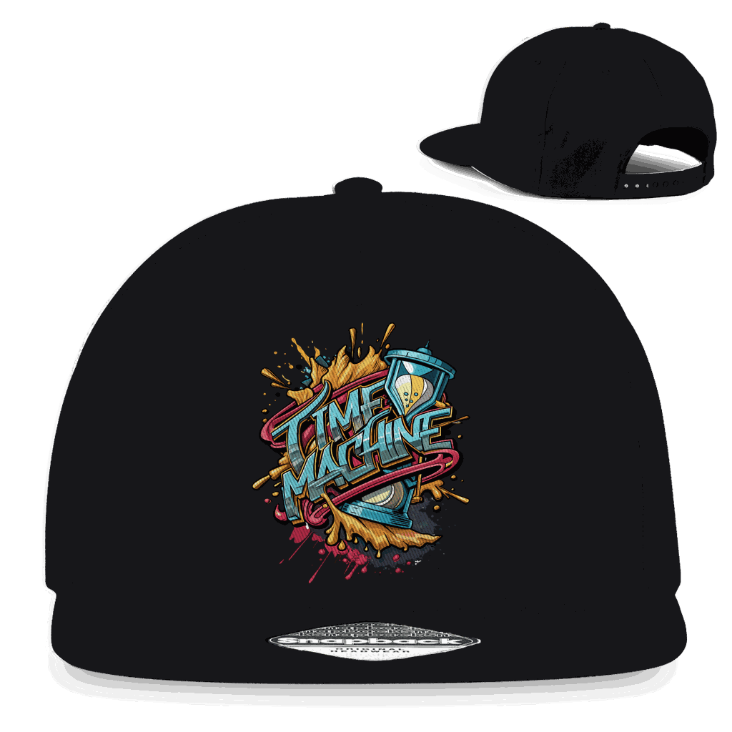 Division420 Snapback Rapper Cap Time Machine urbaner Style Baumwoll-Twill Streetwear
