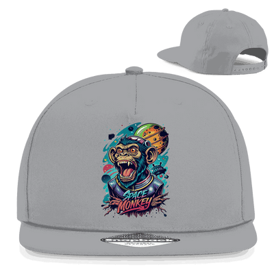 Division420 Snapback Cap Space Monkey aus Baumwoll-Twill mit flachem Schirm und Retro-Snapbackverschluss