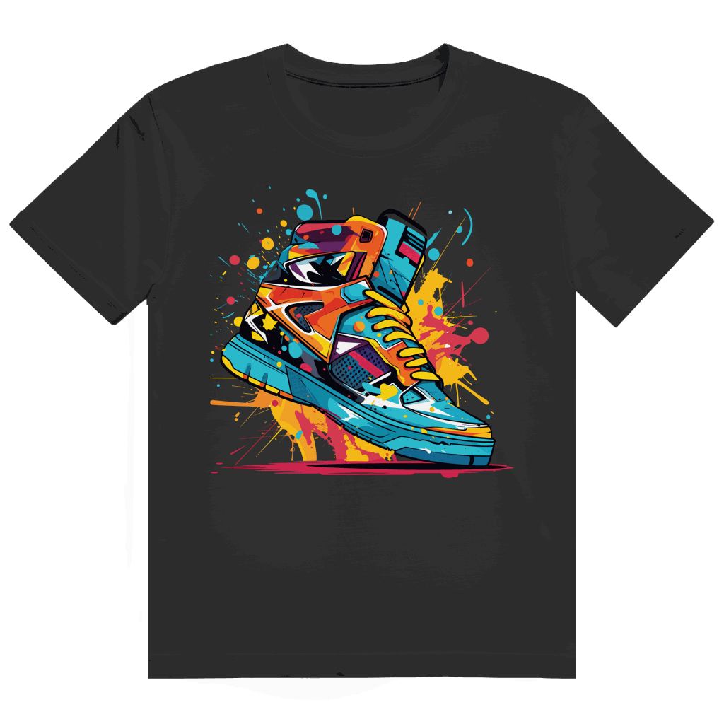 Heavy Cotton T-Shirt - Sneaker Art Print | Division420®