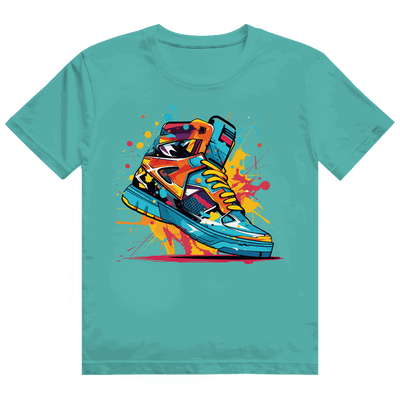 Heavy Cotton T-Shirt - Sneaker Art Print | Division420®
