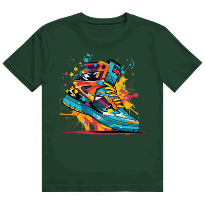Heavy Cotton T-Shirt - Sneaker Art Print | Division420®