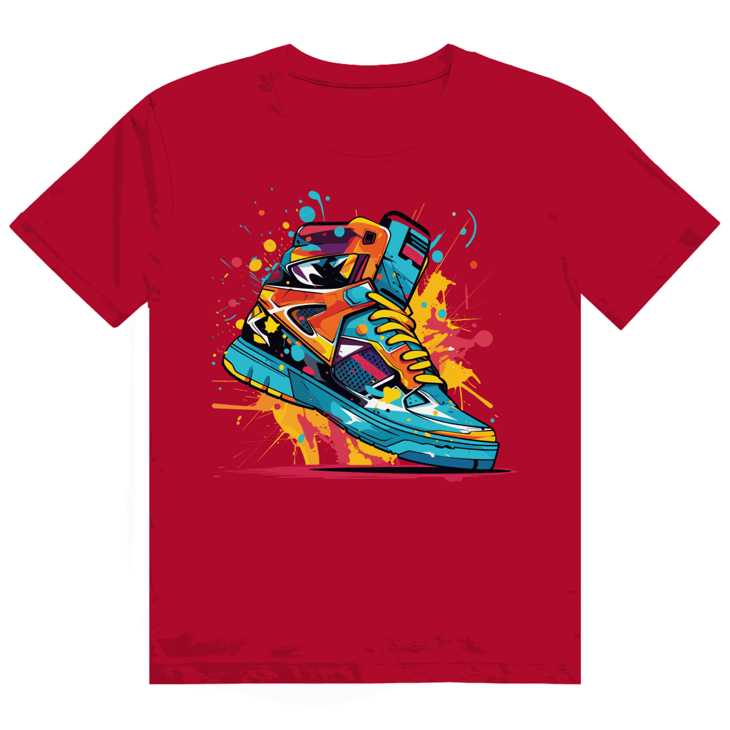 Heavy Cotton T-Shirt - Sneaker Art Print | Division420®
