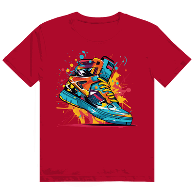 Heavy Cotton T-Shirt - Sneaker Art Print | Division420®