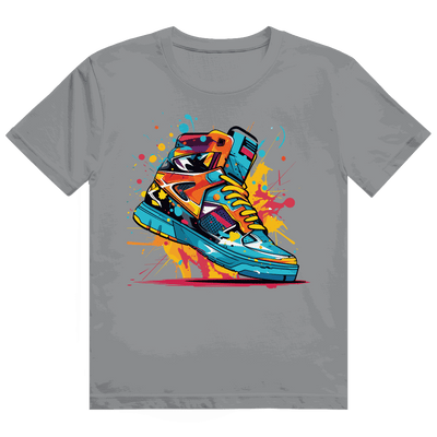 Heavy Cotton T-Shirt - Sneaker Art Print | Division420®