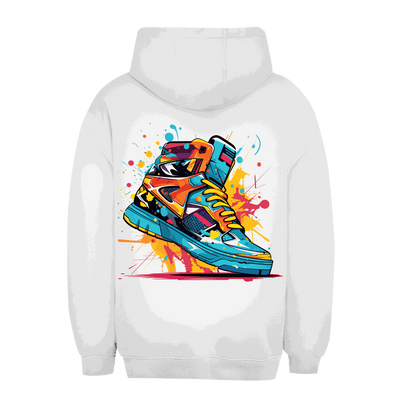 Unisex Oversize Hoodie mit Sneaker Art Print und nachhaltigem Design von Division420