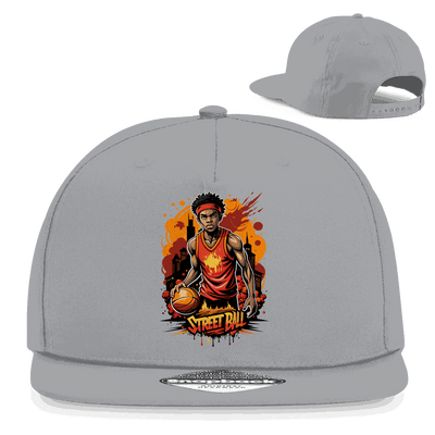 Division420 Snapback Rapper Cap Street Ball aus Baumwoll-Twill mit flachem Schirm und Retro Snapback-Verschluss
