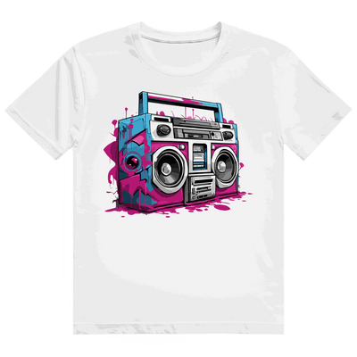 Division420 Heavy Cotton T-Shirt Boombox in Weiß mit modernem Tubular Fit und nachhaltiger Baumwolle