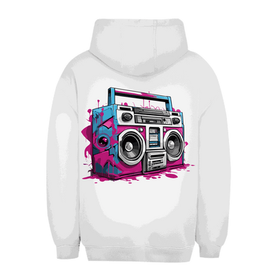 Unisex Oversize Hoodie mit Boombox-Print urbaner Style und nachhaltige Qualität