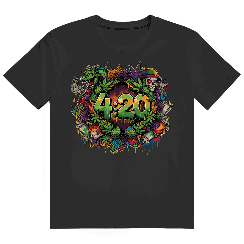 Division420 Heavy Cotton T-Shirt 420 Graffiti mit modernem Tubular Fit und nachhaltiger Baumwolle