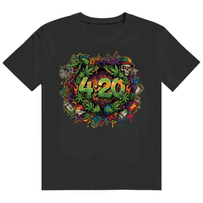 Division420 Heavy Cotton T-Shirt 420 Graffiti mit modernem Tubular Fit und nachhaltiger Baumwolle