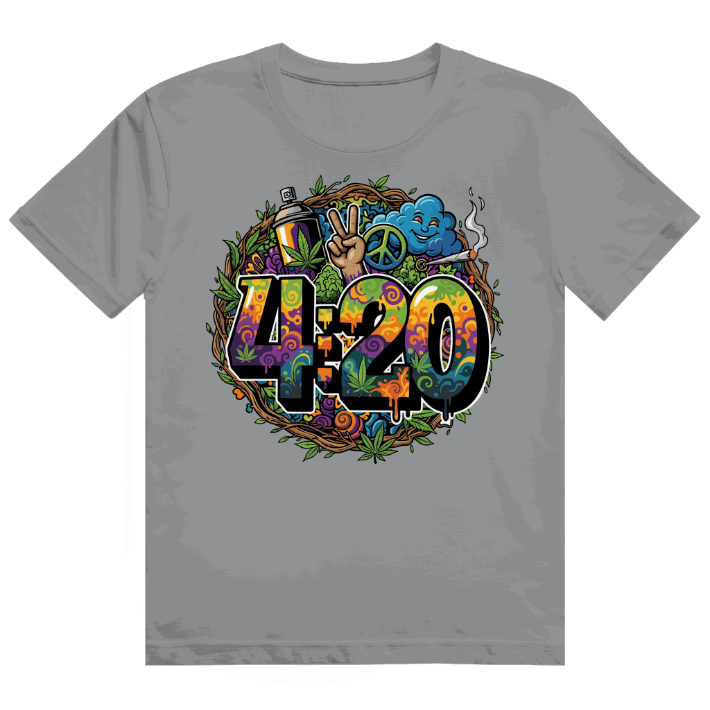 Division420 Heavy Cotton T-Shirt aus 100% Baumwolle mit 420 Peace Design und robustem Streetstyle