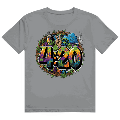 Division420 Heavy Cotton T-Shirt aus 100% Baumwolle mit 420 Peace Design und robustem Streetstyle