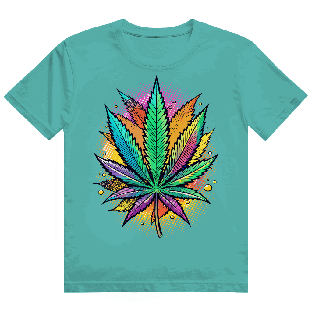 Heavy Cotton T-Shirt - Art Print Weed Leaf | Division420®