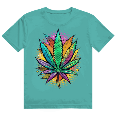 Heavy Cotton T-Shirt - Art Print Weed Leaf | Division420®