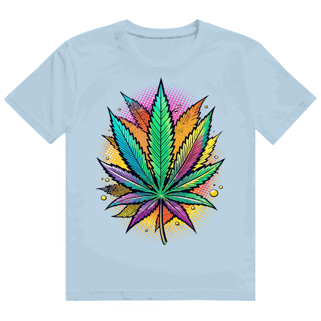 Heavy Cotton T-Shirt - Art Print Weed Leaf | Division420®